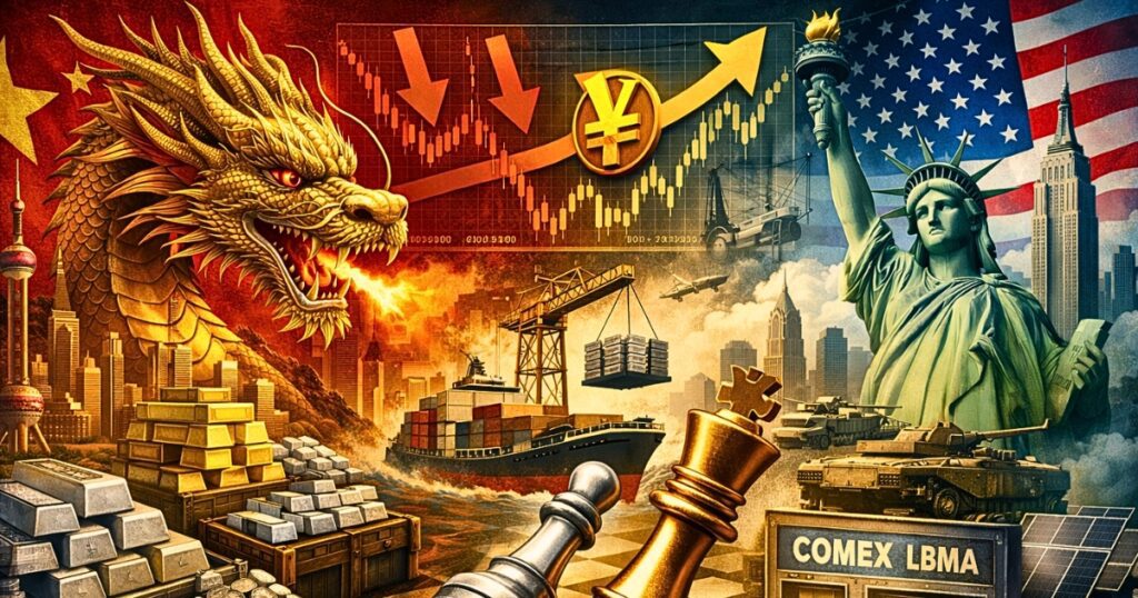 While the West watches screen-based prices, China reshapes the global monetary order by draining physical metals and weakening the dollar’s real foundation.