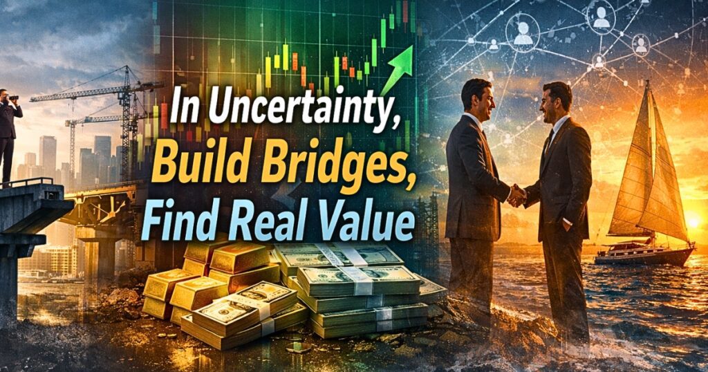 Amid volatility, experts prioritize tangible assets, structured liquidity, and trust-based networks to capitalize on the evolving global economy